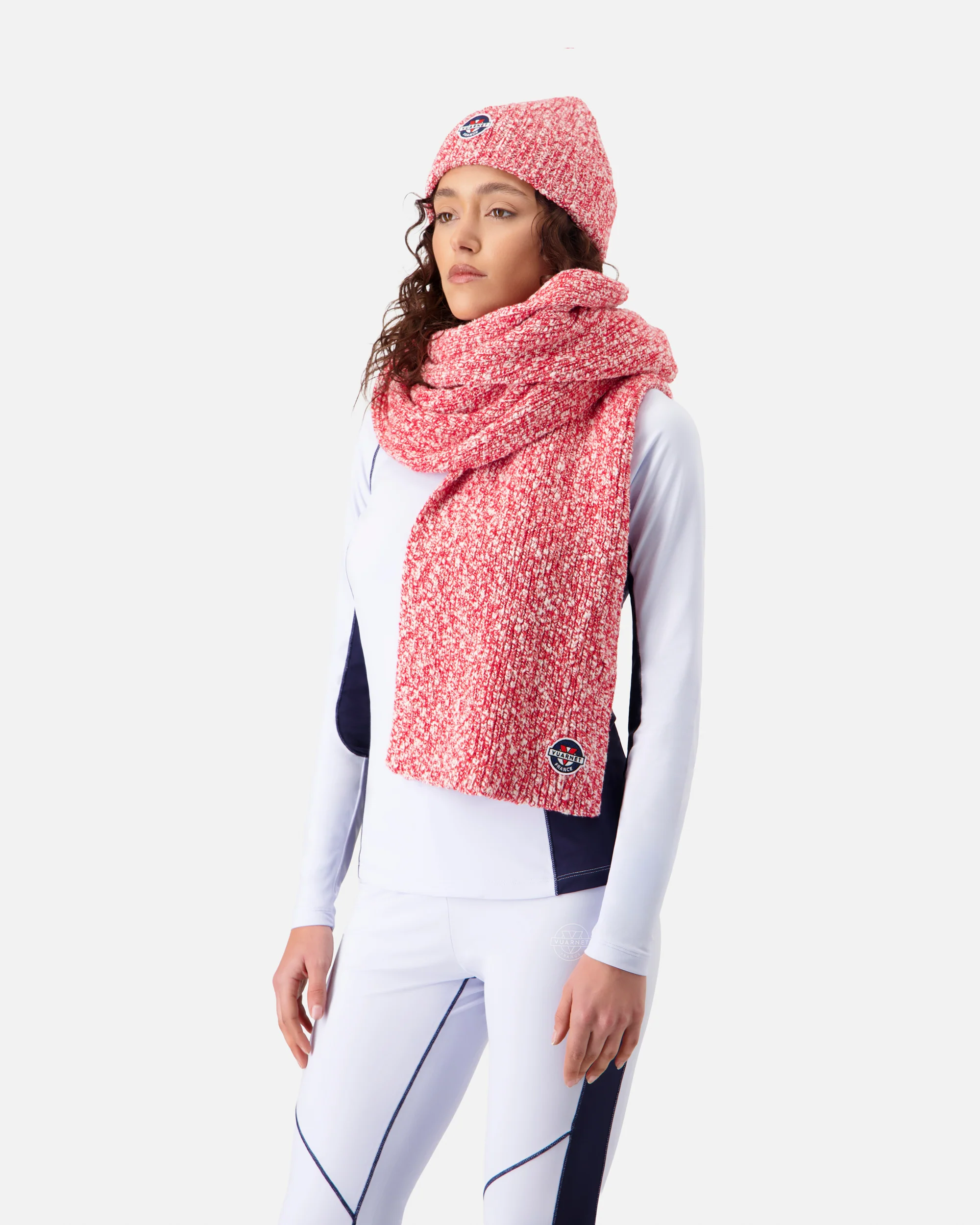 TWO-TONE RED/WHITE BEANIE - Image 3